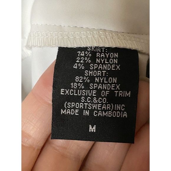 S.C. & Co. Women's Skirted Shorts Tummy Control Medium Blue Floral Pattern‎ - Picture 5 of 7